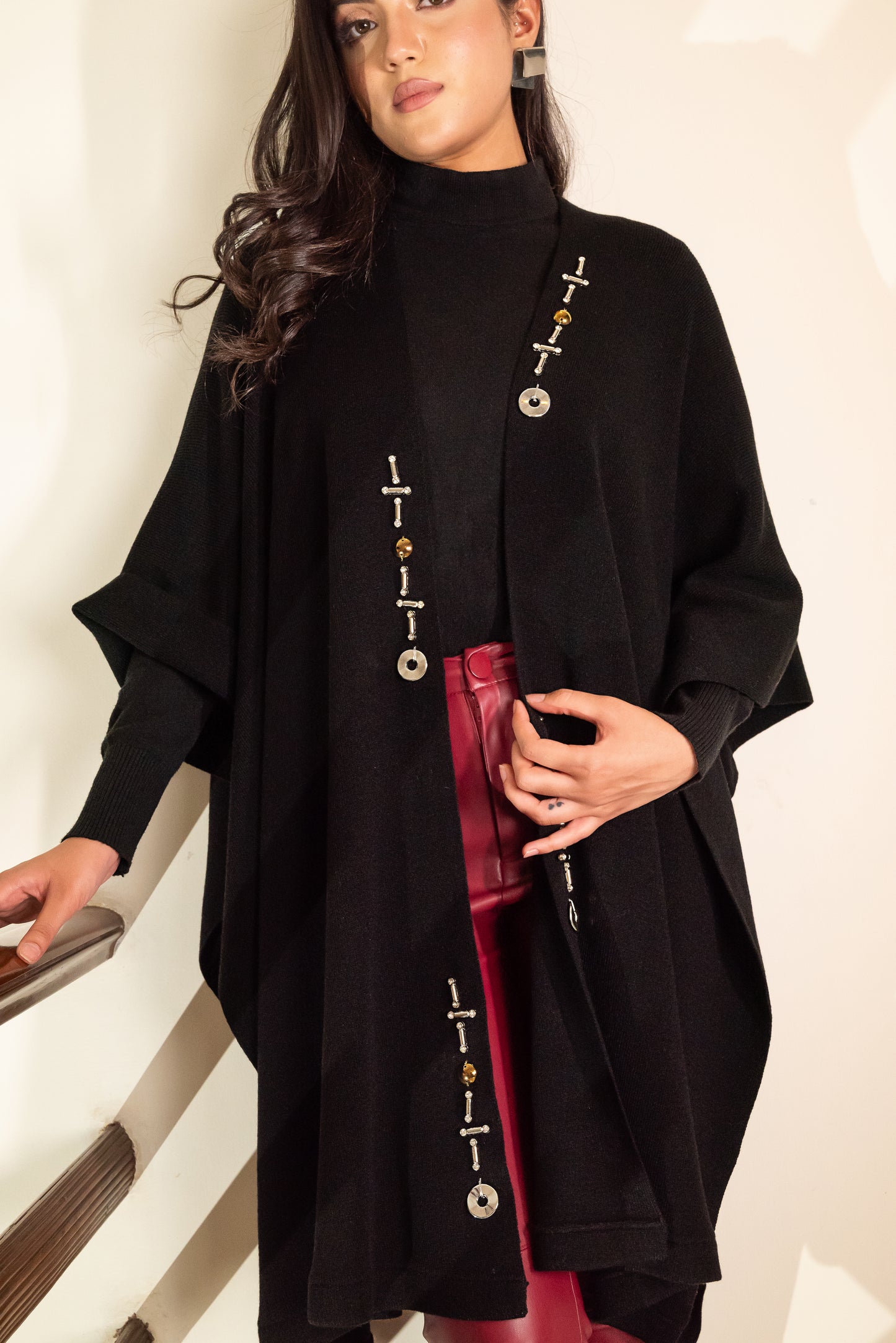 Cape with Metal Embellishments